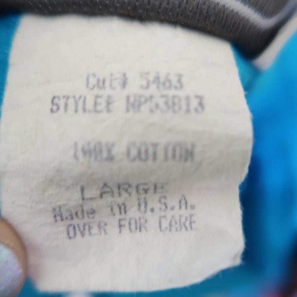 Vintage 80s Saint Germain Paris turquoise blue gauze jumpsuit Large - Picture 8 of 10